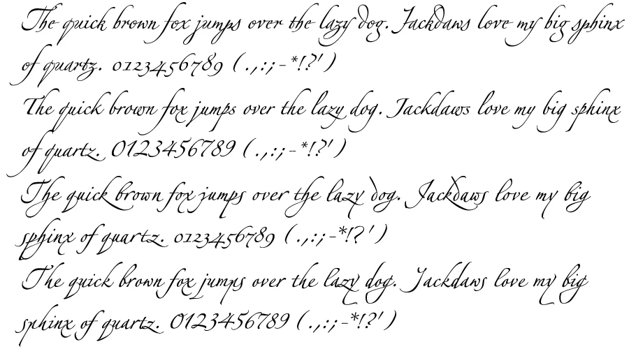 Zapfino-Font-Character-map