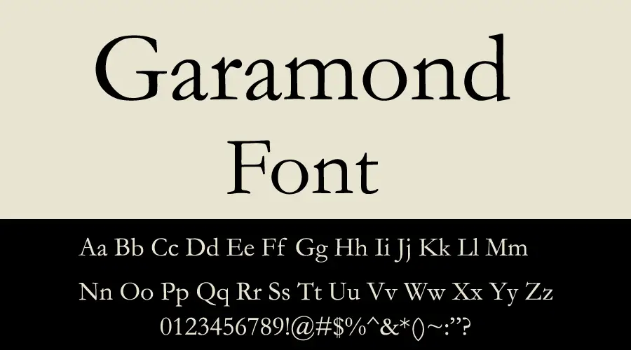 Garamond Font