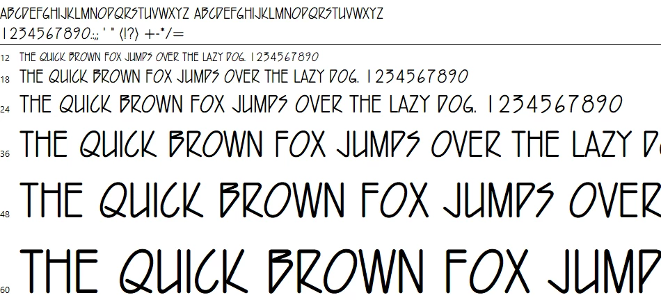 Hawaii font Character map