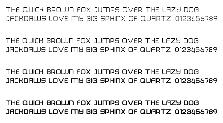 Ocean-Font-Character-map