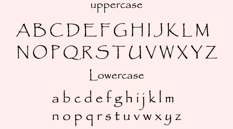 Papyrus Font character map