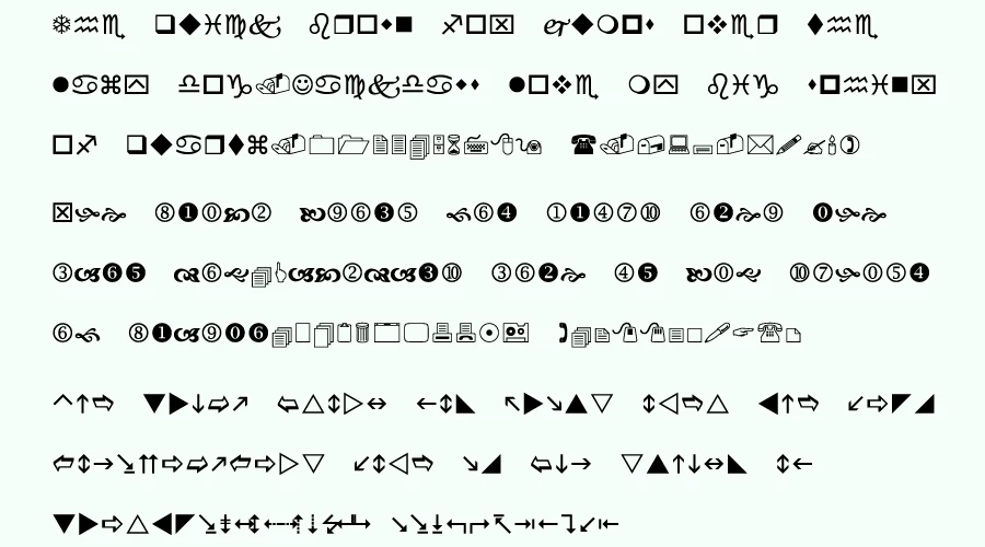 Wingdings Font Family