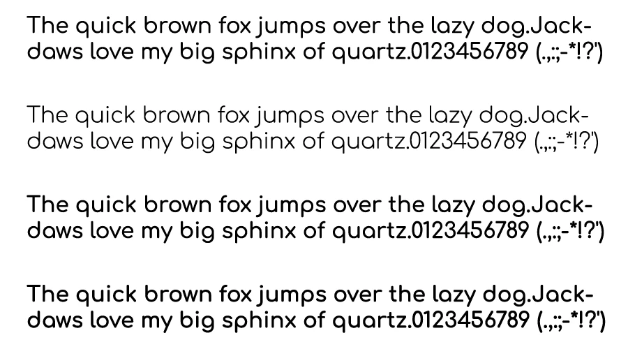 Comfortaa-Font-Character-map