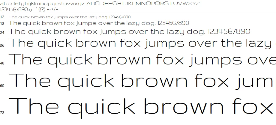 Gruppo Font Character map