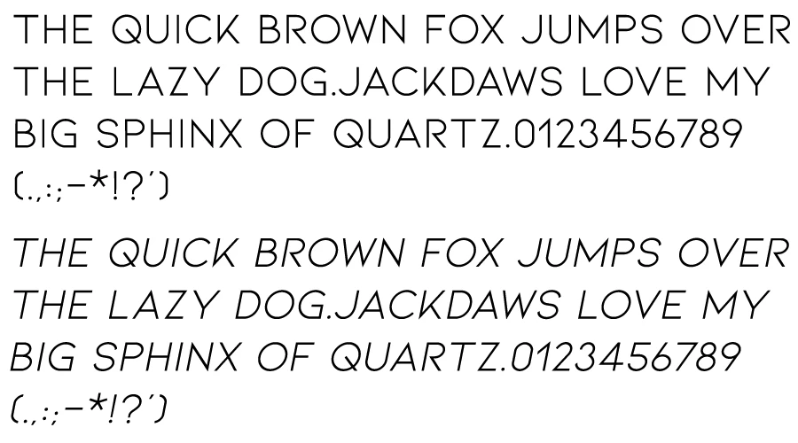 Kiona-Font-Character-map