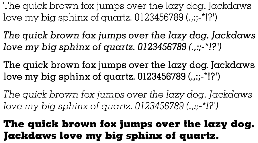 Memphis-Font-Character-map