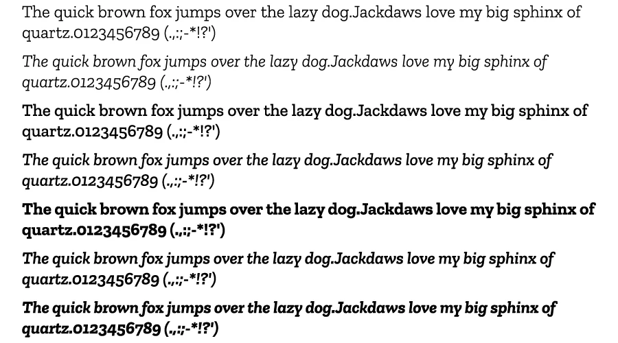 Zilla-Slab-Font-Character-map