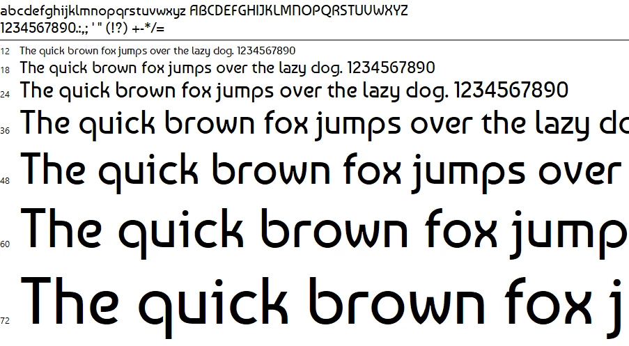 Baumans Font Character map