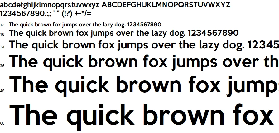 Keep Calm Font Character map