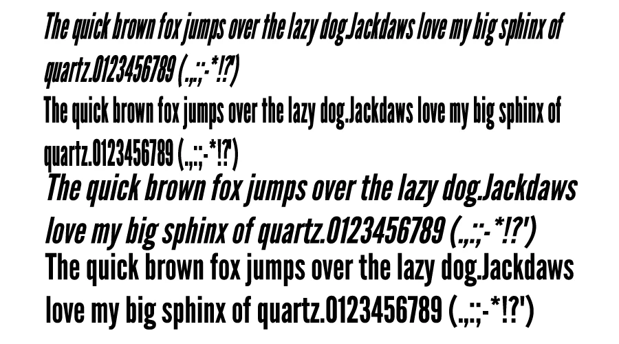 League-Gothic-Font-Character-map