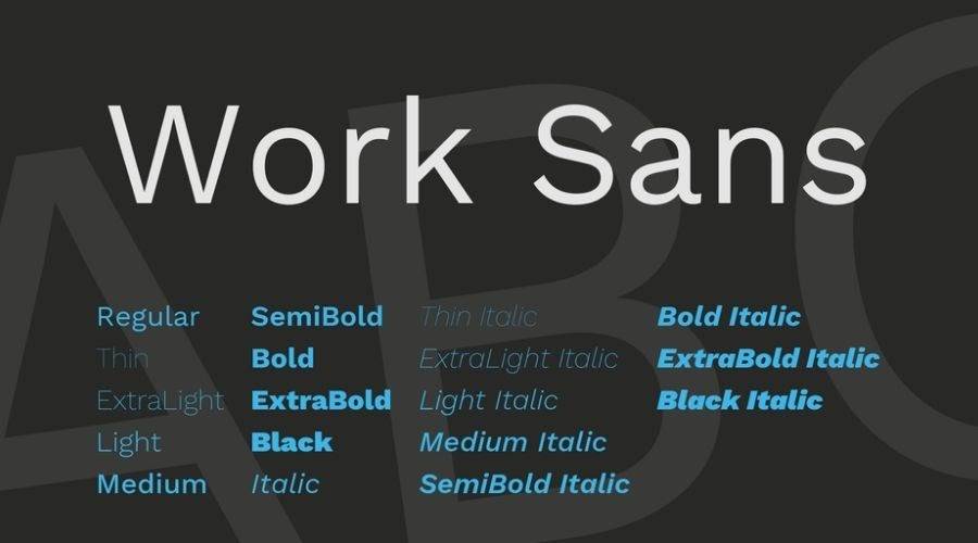 Work Sans Font Free Download