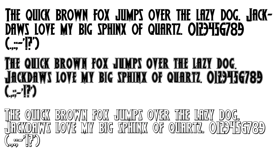 Wolverine-Font-Character-map