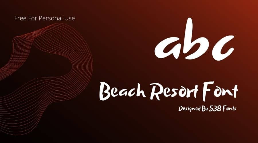 Beach Resort Font Free Download