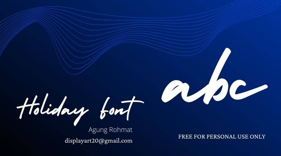 Holiday Font Free Download