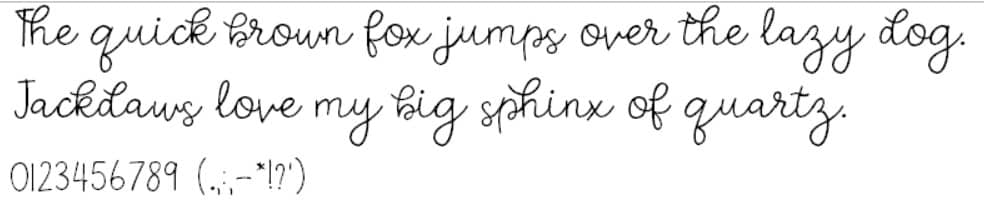 Andrea Regular Font View