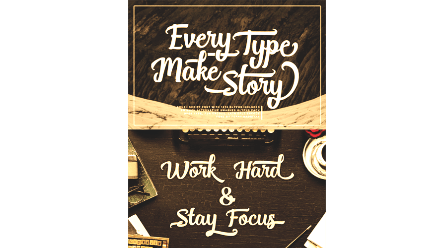 Break Stones Script Brush Font View