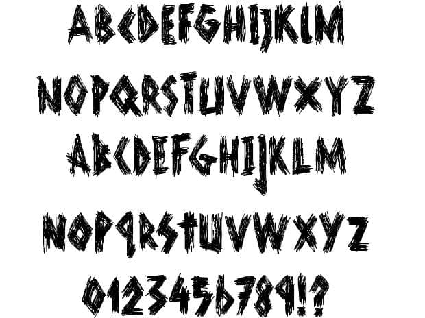 DK Scurvy Dog font View