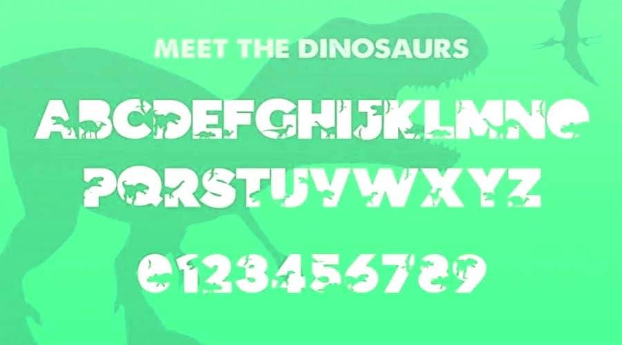 Dinosauce Font View