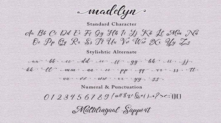 Madelyn Chic Script fonts View
