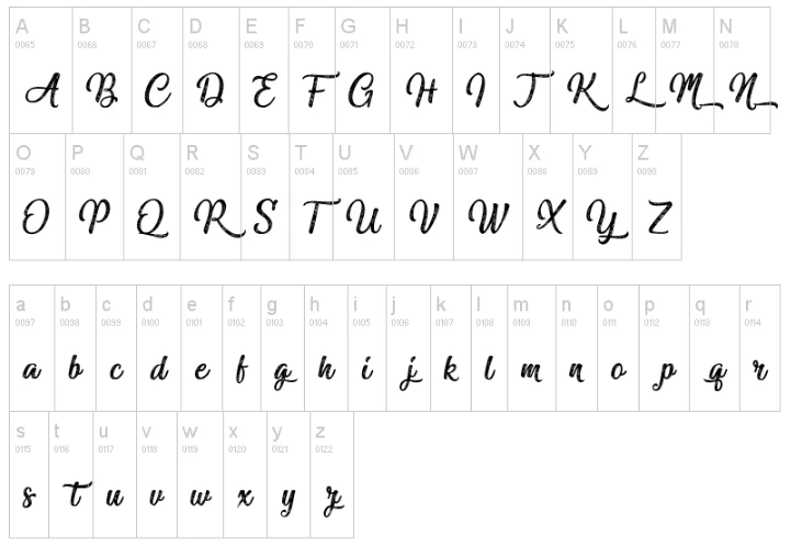Miraculous Christmas Font Character map