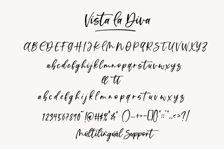 Vista La Diva Font View