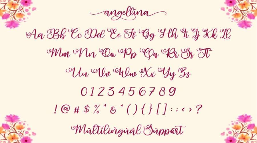 Annamellia Handlettering Font View