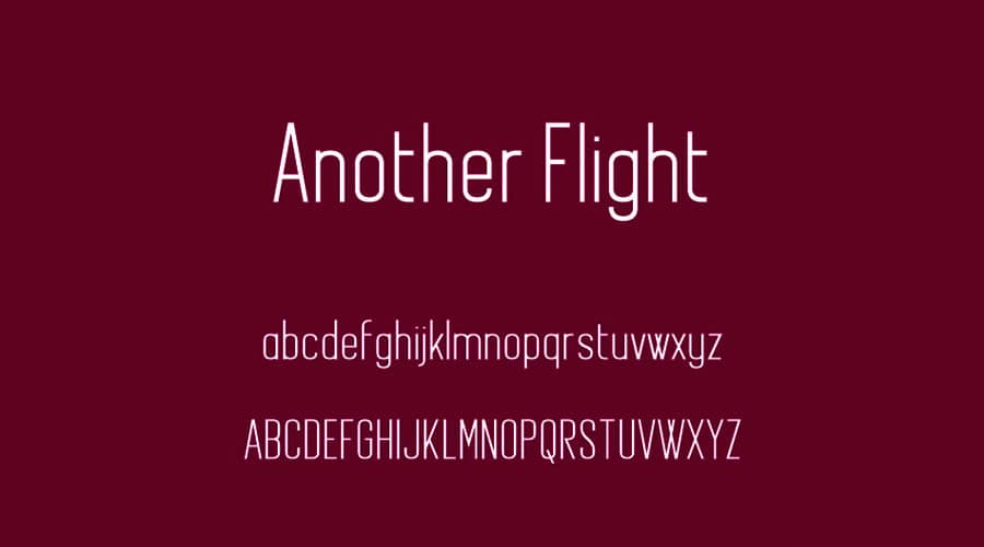 Another Flight Font View