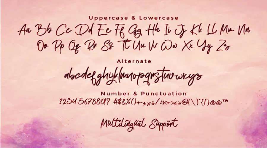 Atakana Handwritten Script Font View