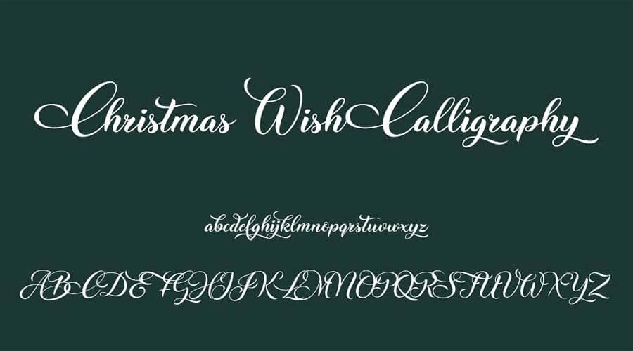 Christmas Wish Calligraphy Font View