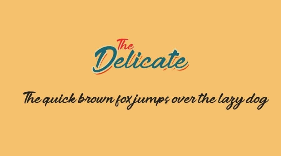 Delicate Script Font View