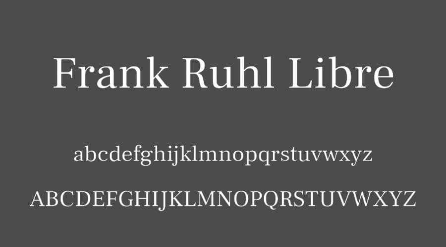 Frank Ruhl Libre Serif Font View