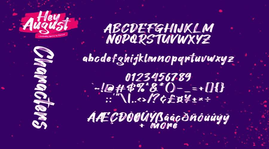 Hey August Font View