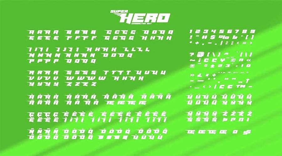 Masked Hero Font View