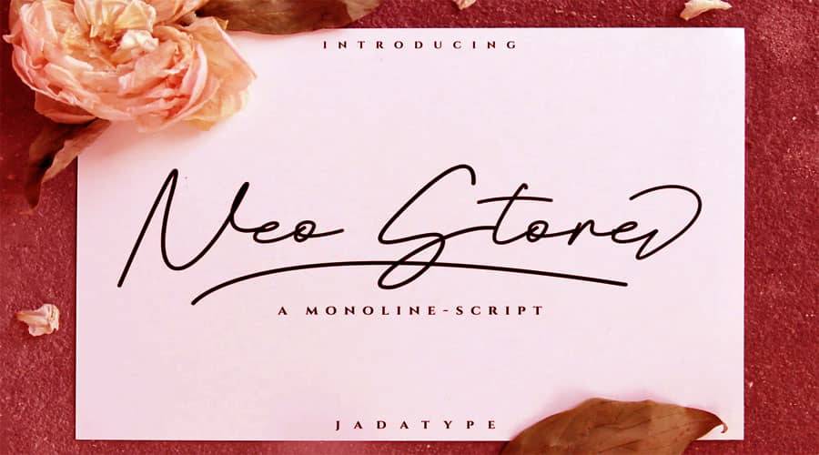 Neo Stone Signature Font Free Download