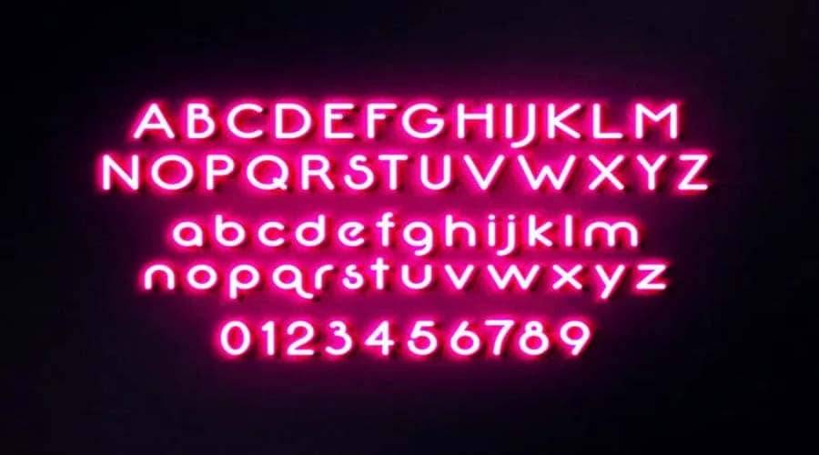 Neon 80s Font View