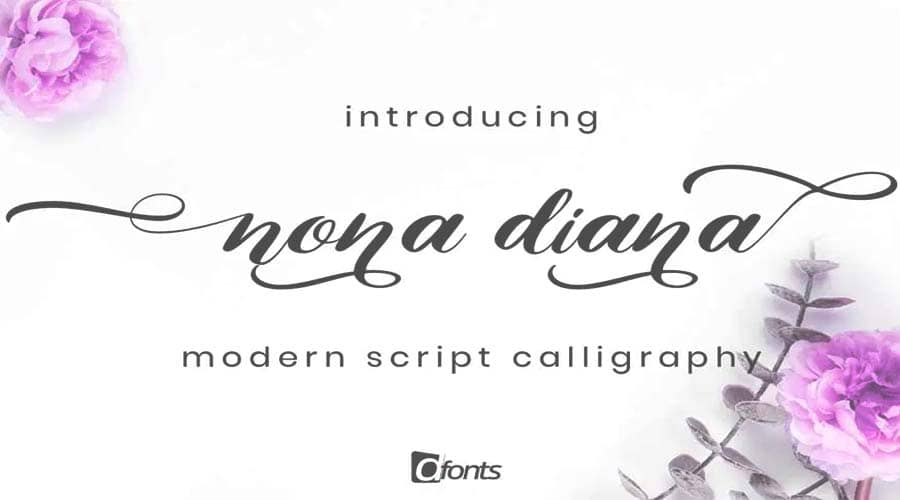Nona Diana Script Font Free Download Nona Diana Script Font Free Download