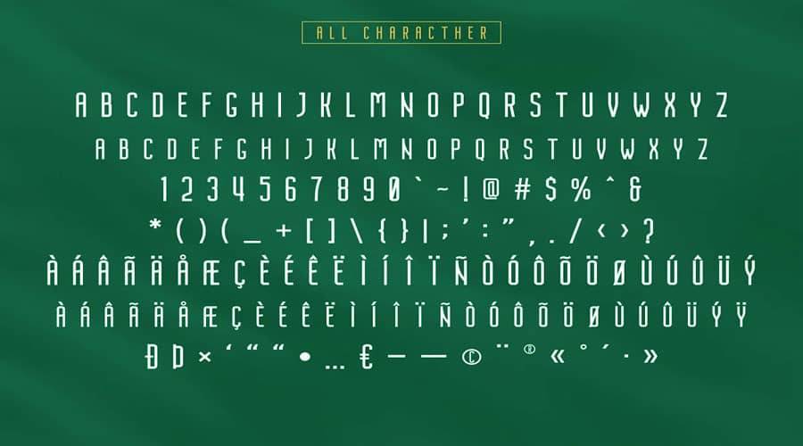 Nordin Condensed Sans Font View