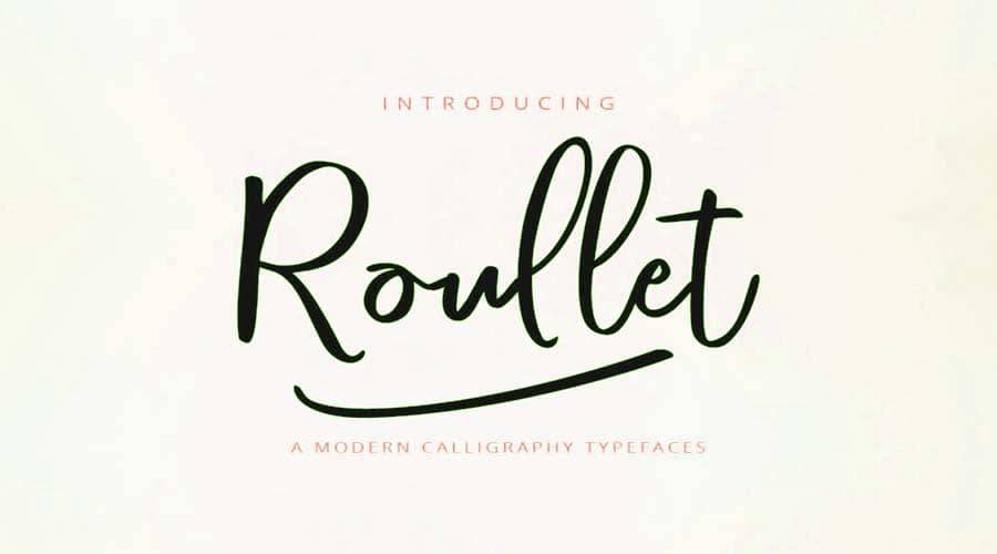 Roullet Script Font Free Download
