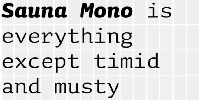 Sauna Mono Font View