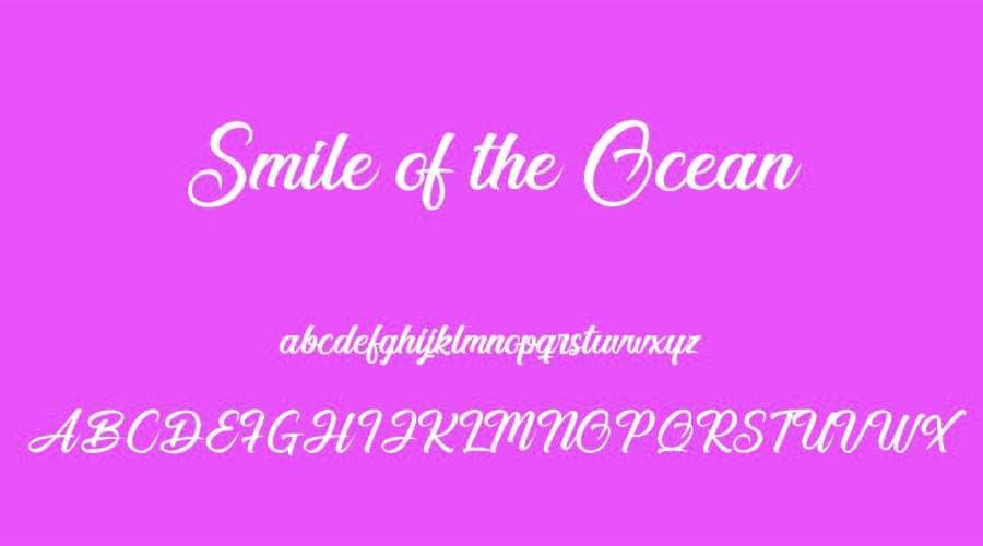 Smile of the Ocean Font View