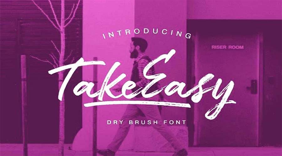 TakeEasy Brush Font Free Download
