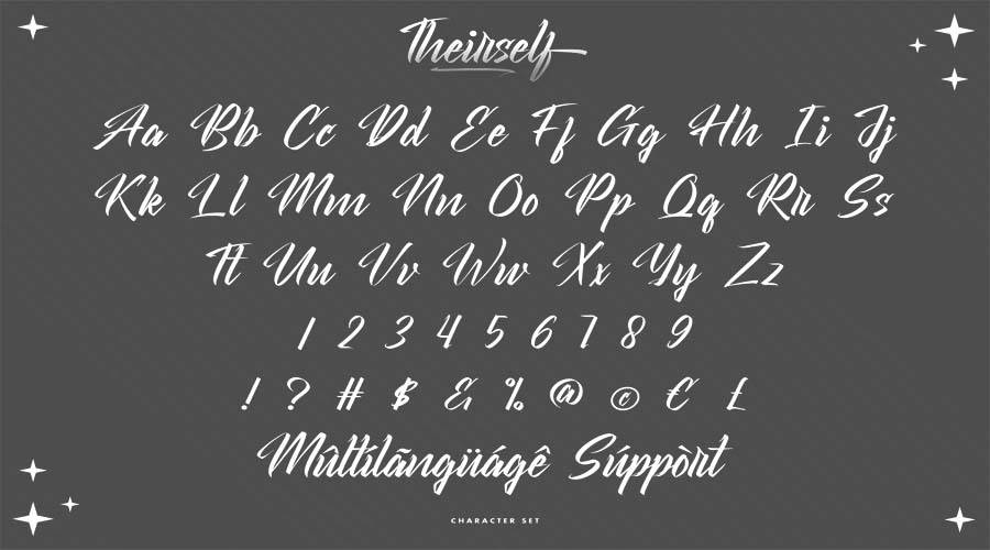 Theirself Modern Script Font View
