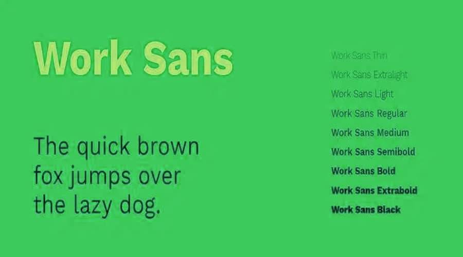 Work Sans Font Free Download Work Sans Font Free Download