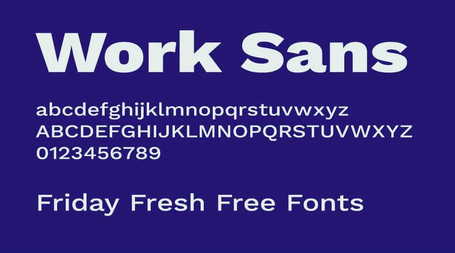 Work Sans Font View