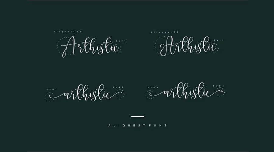 Aliquest Script Font View