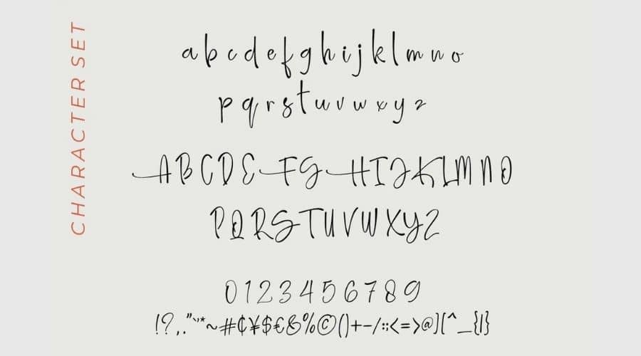 Amellia Ink Font View