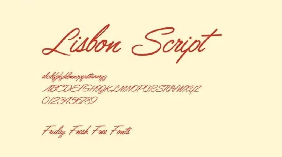 Lisbon Script Font View