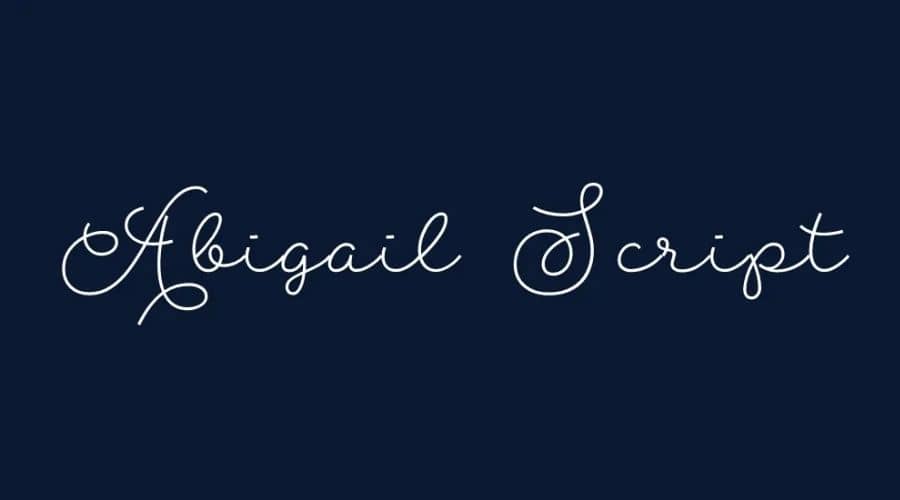 Abigail Script Font Free Download