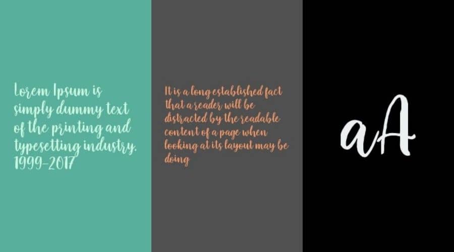 Faradisa Script Font View