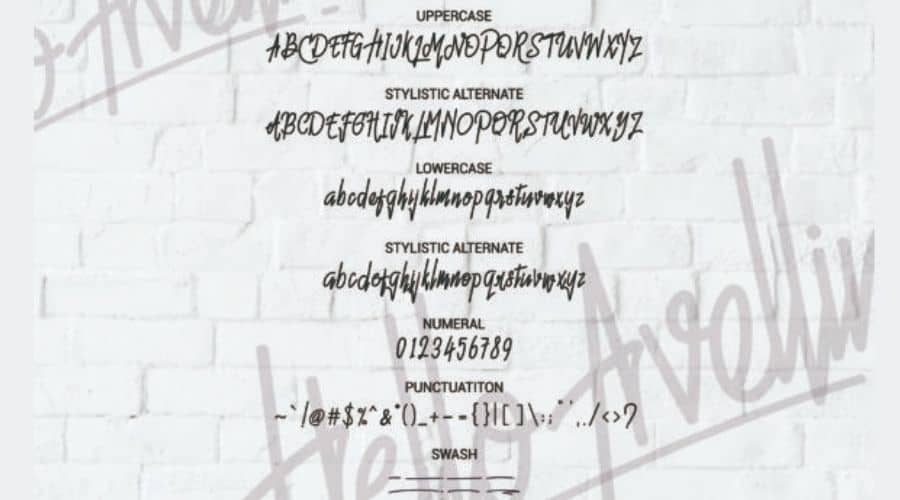 Hello Avelline Handwritten Font View